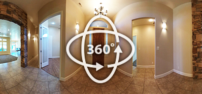 360 panorama view of a home interior