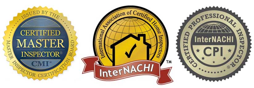 InterNACHI Logos: Certified Master Inspector, InterNACHI Member, and Certified Professional Inspector